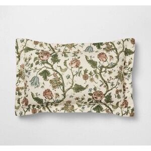 Threshold Studio McGee Lumbar Pillow Allover Floral w/ Flange Multicolor – NEW
